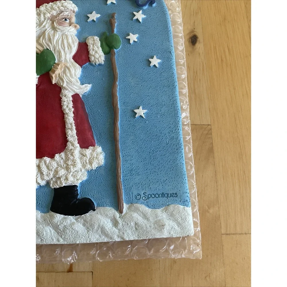 Spoontowues Merry‎ Christmas Santa Wall Hanging New vintage
